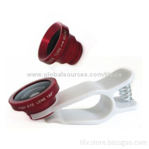 Clip mobile phone lens with fisheye wide and angle lens for iPhone